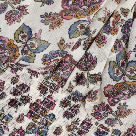 VERONICA BEARD Saera shirred floral-print crepe de chine mini dress sz 6 - Picture 4 of 5